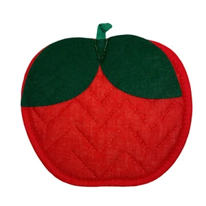 Roter Apfel Topflappen Werbung MFG Co, Ripon, WI Vintage 6x5,5" - Bild 1 von 4