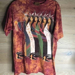 Vintage 90s The Mountain Indians Tribe Tie Dye Vintage DS 1996 Shirt Herren Größe L - Bild 1 von 5
