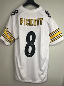 Maglia personalizzata Kenny Pickett firmata bianca XL Beckett COA Pittsburgh Steelers - Foto 1 di 3