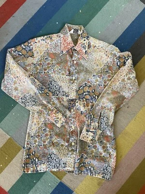 Camisa Western Vintage Segunda Mano Rosa Pequeña Foto 1 de 4