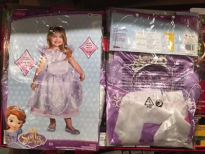 Vestido fantasia SOFIA the First Deluxe + tiara criança idade 2+ por disfarce 2T - Imagem 1 de 4