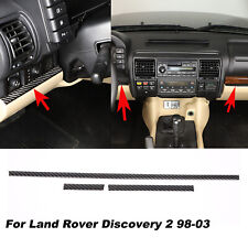For Land Rover Discovery 2 98-03 Soft Carbon Center Console Dashboard Strip Trim