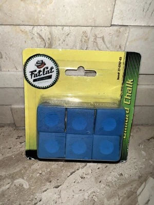 PACK DE 6 CUBOS DE TIZA DE BILLAR AZUL FAT CAT Foto 1 de 3