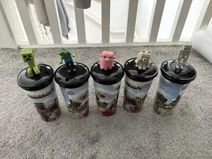 Minecraft Movie Cinema Cups Merch 5/7 SET Missing Chicken Jockey And Enderman - Picture 1 of 5