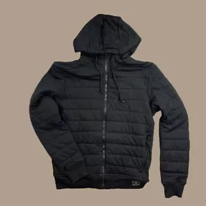 Polo Ralph Lauren Hombre Negro Acolchado Jersey Cremallera Completa Sudadera con Capucha Prendas de abrigo Talla S - Imagen 1 de 7