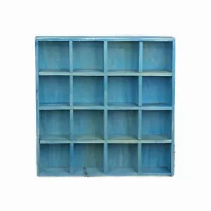 Apothecary Style Wooden Desk/Wall Organizer - 16 Compartments, Versatile Storage - Picture 1 of 2