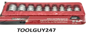 SNAP ON USA 9pc 3/8 Drive SAE 12 Point Chrome Low Profile Socket Set 209RF NEW - Picture 1 of 9