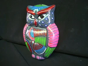 Owl, Wall Decor art made of clay and hand painted - Picture 1 of 4