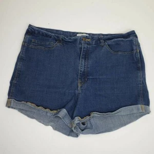 Cello Damen Jeansshorts 22 blau Stretch Bündchen Medium Wash High Waist Plus  - Bild 1 von 8
