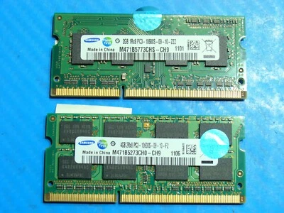 HP dv7t-5000 SO-DIMM Samsung 2GB 4GB Memory M471B5773CHS-CH9 M471B5273CH0-GH9 - Image 1 of 3