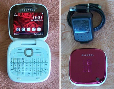 Extrem Rare Alcatel OT-810 Glamour QWERTY Flip Mobile Phone – ΝΟ 808 7280 makeup - Image 1 of 4