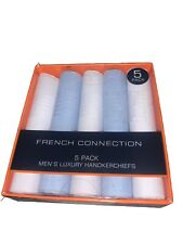French Connection Men's 5 Pack Luxury Handkerchiefs