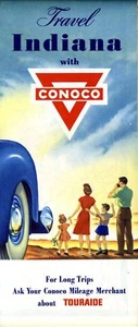 1952 Conoco Road Map: Indiana NOS - Picture 1 of 1