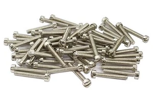 Humbucker Vintage PAF Fillister Pole Screws Nickel plated Qty 60 - Picture 1 of 3