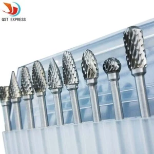 Brocas de fresado de carburo de tungsteno con vástago de 1/8"" de 10 rotativa - Imagen 1 de 3