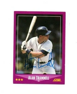Alan Trammell autograph signed 1988 Score baseball DETROIT TIGERS COA Hall fame - Picture 1 of 1