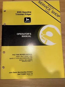 John Deere 85G Benzin Trimmer/Kantenschneider Bedienungsanleitung OM-TY20867 J6 Händlerkopie - Bild 1 von 2