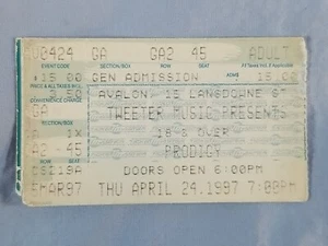 April 4-24-97 1997 PRODIGY Concert Ticket Stub Avalon Boston Massachusetts - Picture 1 of 2