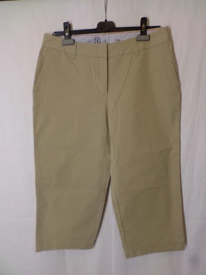 IZOD Saltwater Womens Blue Flat Front Regular Straight Leg Cropped Pant Size 6R - Image 1 of 4