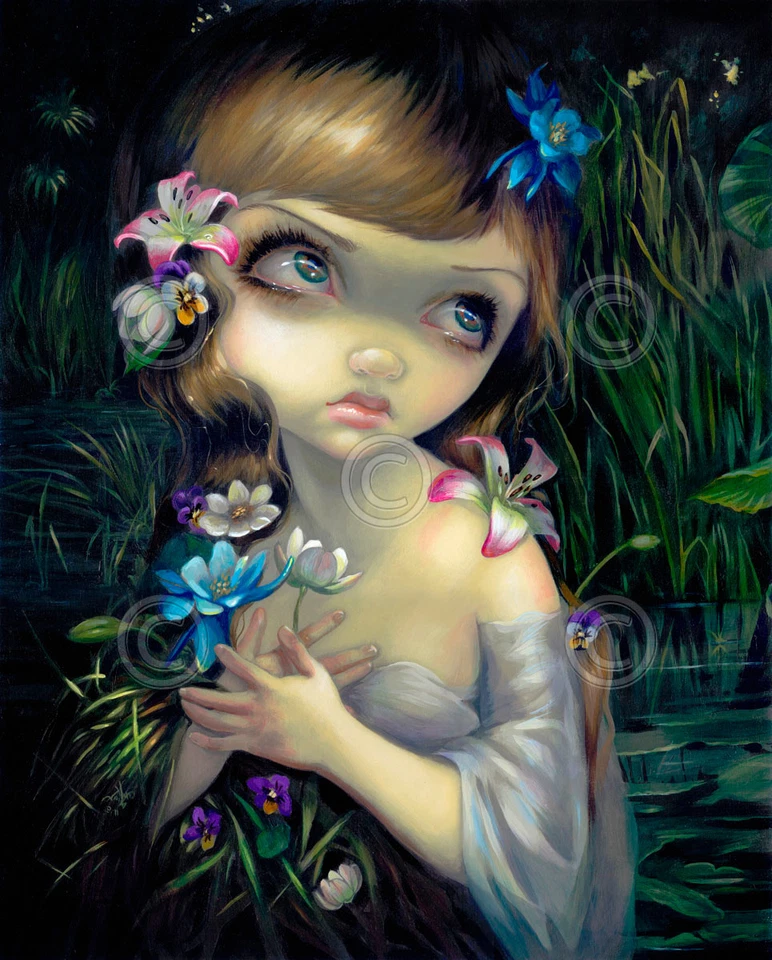 Póster gótico impresión artística retrato de Ofelia por Jasmine Becket-Griffith 11x14 Foto 1 de 1