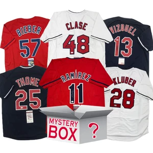 Autographed/Signed Cleveland Baseball Jersey Mystery Box PSA JSA or Beckett COA - Picture 1 of 1