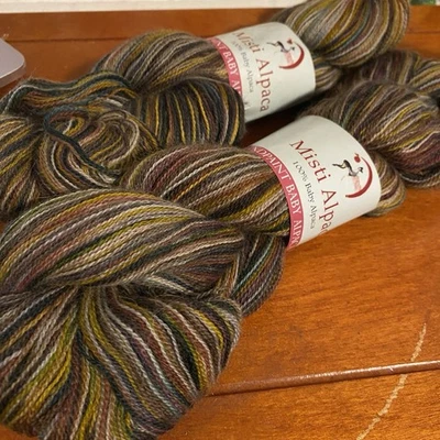 Misti Alpaca Handpainted Lace Weight Yarn 100% Baby Alpaca 874 Yds Each = 100g - Image 1 of 4