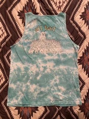 RipNDip Tie Dye Tank Top All Hail Lord Cat Blue Men’s Size XL Skate Surf - Image 1 of 4