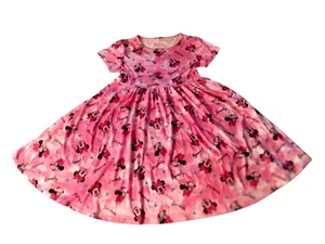 GIRL Toddler SZ 6X MULTI-COLOR Disney MINNIE MOUSE DRESS Preowned NICE Condition - Picture 1 of 2