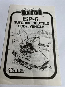 Vintage 1983 Kenner Star Wars ROTJ ISP-6 Imperial Shuttle Pod Instructions Only - Bild 1 von 14