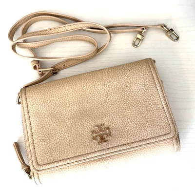 Bolso Bandolera Cartera de Cuero Tory Burch Thea Rosa Pálido Ver Detalles Foto 1 de 4