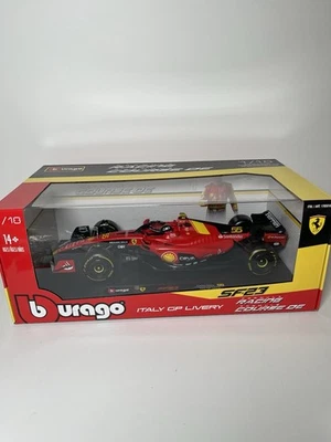 Bburago 1/18 法拉利 SF-23 F1 意大利大奖赛交付 2023 Carlos Sainz 55 汽车模型 — 第 1/2 张图片