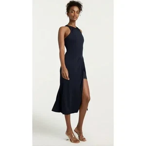 Cinq a Sept Lezlie Kleid Damen 2 hohe Schlitze schick Luxus elegant dunkelblau neu - Bild 1 von 9