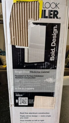 Kohler K-CB-CLC1526FS Single-Door 15"x 26" Frameless Mirrored Medicine Cabinet - Image 1 of 4