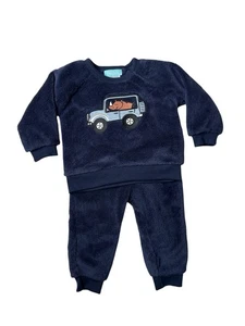 Juego a juego azul marino para niños con diseño de coche - Imagen 1 de 3