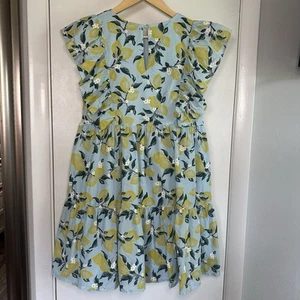 French Connection Lemon Dress. Girl’s Large 14/16. Light blue and yellow. - Picture 1 of 5
