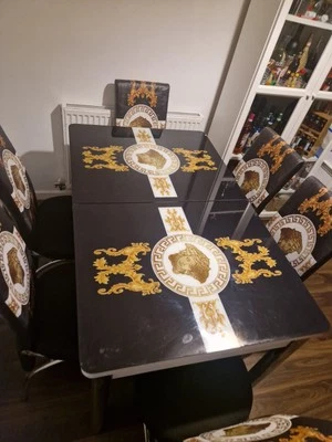 6-Seat Dining Table with Chairs - Image 1 of 4