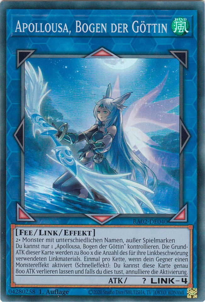 YU-GI-OH, APOLLOUSA, BOGEN DER GÖTTIN, SR, RA02-DE040, 1. Auflage, TOP - Bild 1 von 1