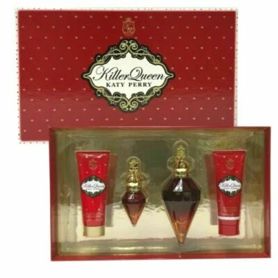 JUEGO DE 4 PIEZAS MUJER KILLER QUEEN DE KATY PERRY EDP SPRAY 3,4 OZ + B/L + S/G + MINI Foto 1 de 3