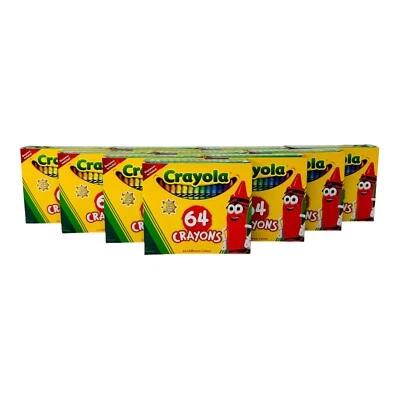 Lot of 10 Boxes Crayola Crayons 64 Count w/ Sharpener Included - Image 1 of 4
