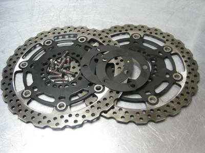 Rotores de freno de disco delanteros Kawasaki EX650R EX 650 Ninja 650R 2013 OEM 2 k millas Foto 1 de 2