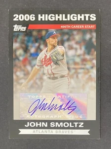 JOHN SMOLTZ BRAVES 2007 TOPPS SIGNED AUTO 2006 HIGHLIGHTS CARD #HAJAS -111923G - Picture 1 of 2