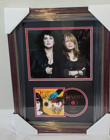 Heart Ann & Nancy Wilson signed CD Desire Walks On Autographed Framed JSA Cover