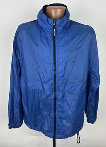 Chaqueta cortavientos vintage años 90 EDDIE BAUER Ebtek M azul cobalto cremallera completa senderismo - Imagen 1 de 19