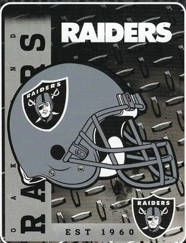 Northwest Oakland Raiders NFL Helmet 60x80 Fleece Throw Blanket Cover