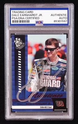Dale Earnhardt Jr. NASCAR 2009 Press Pass #216 Autographed Signed PSA Authentic - Image 1 of 2
