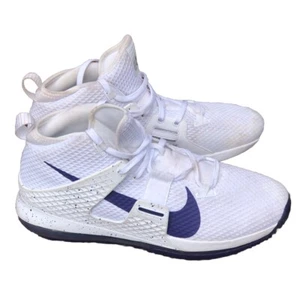 Size 14 - Nike Air Force Max 2 White Mesh Blue Swoosh Mid top back loop￼ - Picture 1 of 9