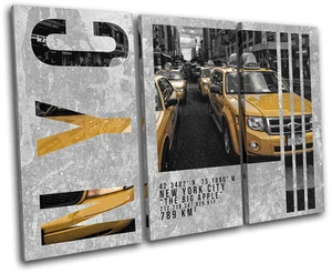 New York City Typography City TREBLE TELA parete arte foto stampa - Foto 1 di 1