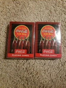 Bicycle Coke Ice Cold Coca-Cola Sold Here Playing Cards. 2 Stück. Versiegelt. - Bild 1 von 2