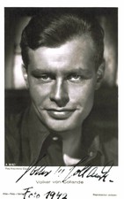 Volker Von Collande Original Signature On Ross Card No. 5160 G