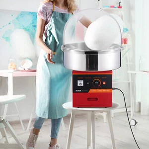 VEVOR Máquina Comercial de Algodón de Azúcar Dispositivos de Algodón de Azúcar 1000 W Cubierta Roja - Imagen 1 de 12